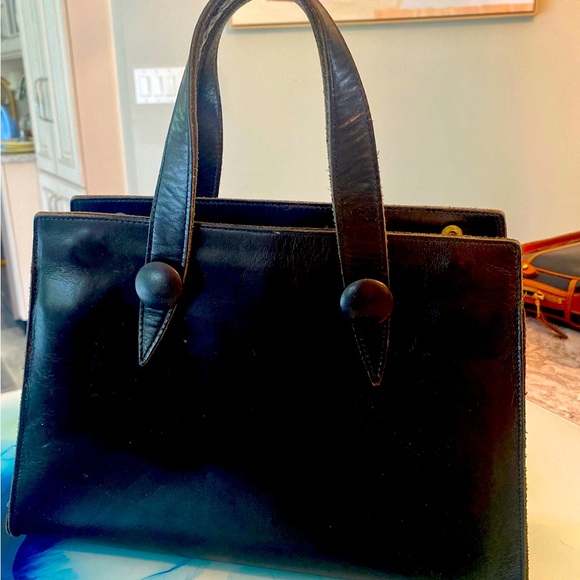 Jean Fogel Paris France Leather 1970s Handbag - Picture 2 of 10